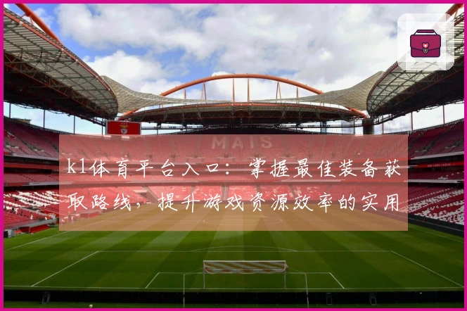 k1体育平台入口：掌握最佳装备获取路线，提升游戏资源效率的实用技巧